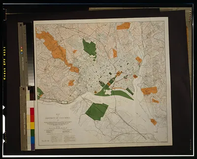 [Plans for Washington, D.C. Map of the District of Columbia / Prepared by J.G. Langdon.