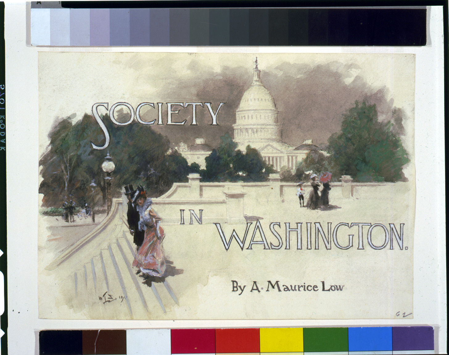 [United States Capitol from the Library of Congress] — historic drawing