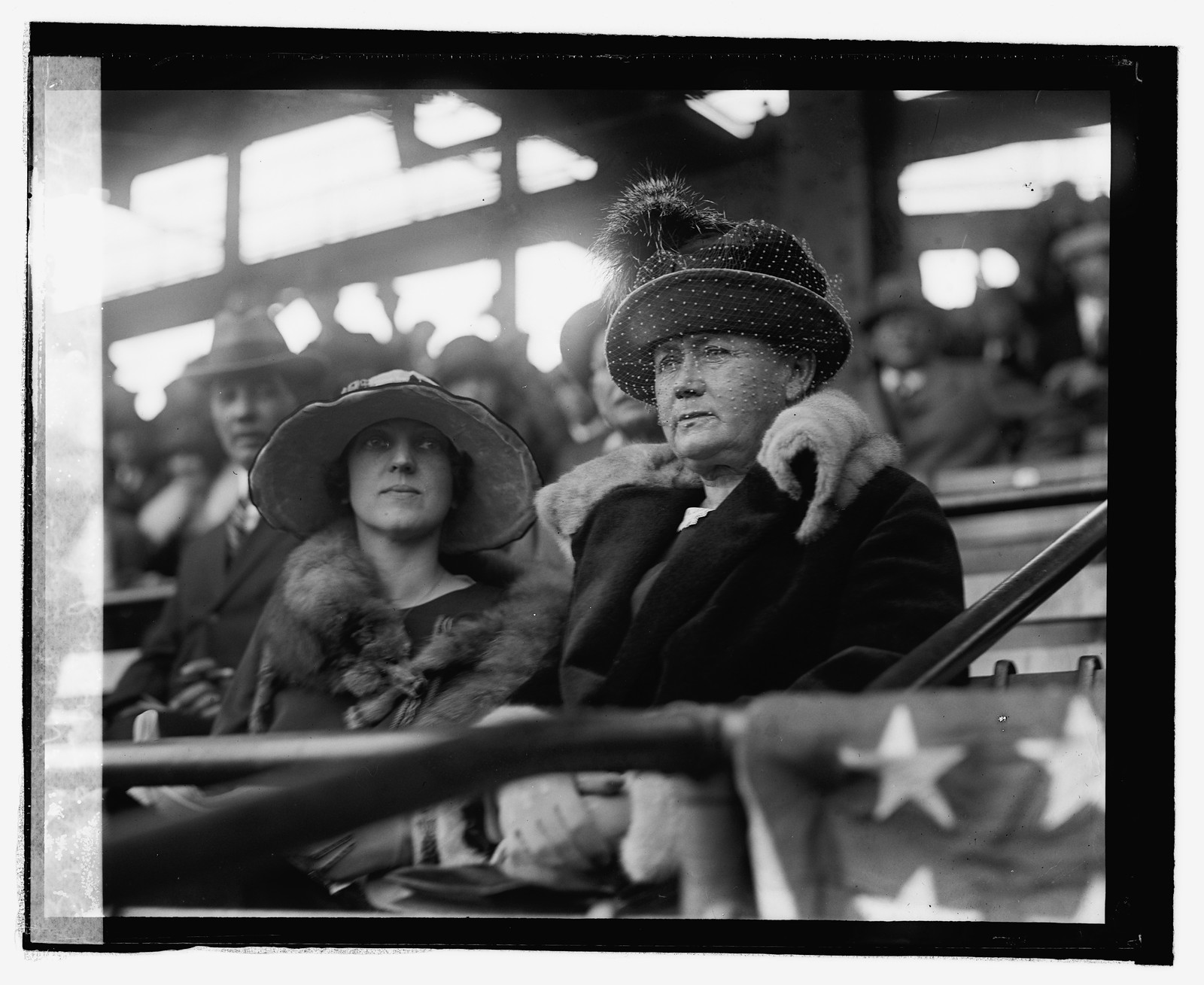 Walter Johnson's mother & wife at World Series, 10/4/24, [19]24 October 4. — historic photograph