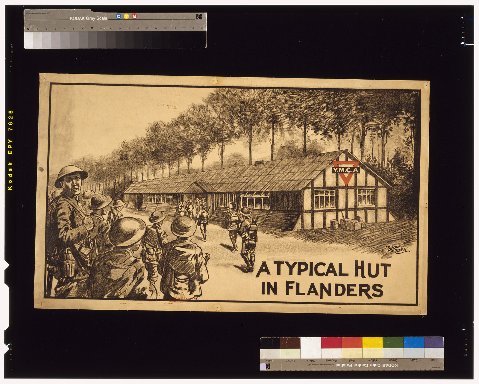 A typical hut in Flanders / Edgar Wright., 1915 — vintage poster