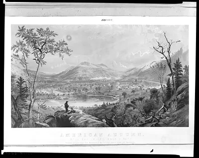 American autumn, Starucca Valley, Erie R. Road / J.F. Cropsey, 1865.