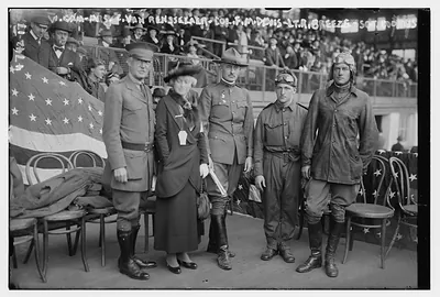 W. Camp, Mrs. C. Van Rensselaer, Col. FM Davis, Lt. R. Breeze, Sgt. Coombs