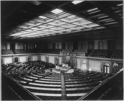 D.C. Washington. Capitol. Interior. Hall of House of Representatives. View from northwest