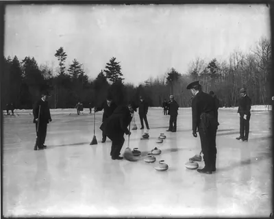 [Curling on Jamaica Pond, Boston, Massachusetts]