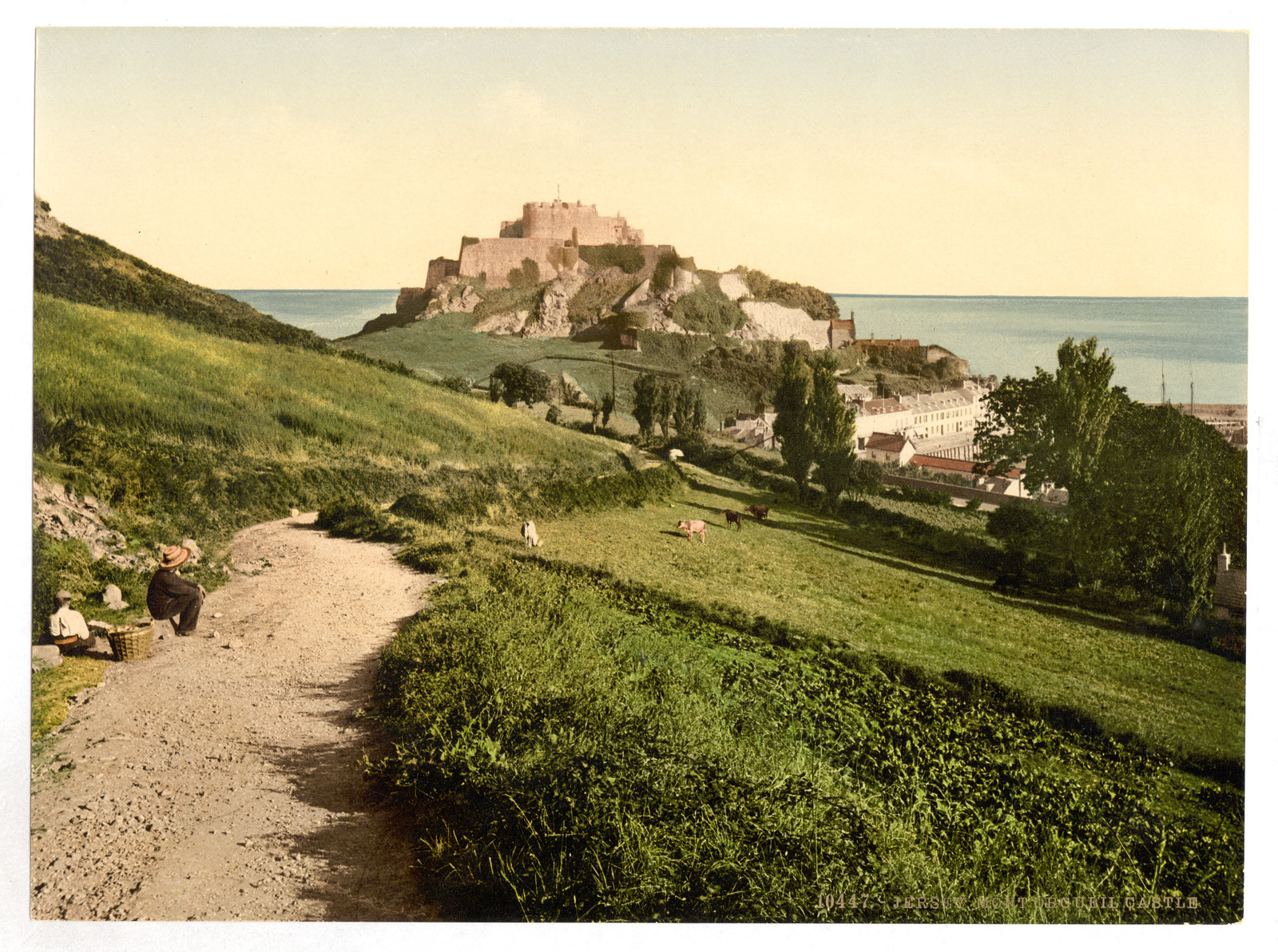 Jersey Mont Orgueil Castle Channel Island England, [between ca. 1890 and ca. 1900]. — historic print