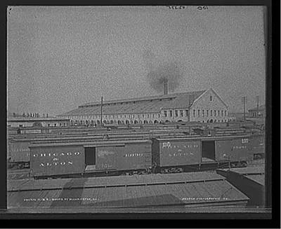 C. & A. [Chicago and Alton Railroad] shops at Bloomington, Ill.