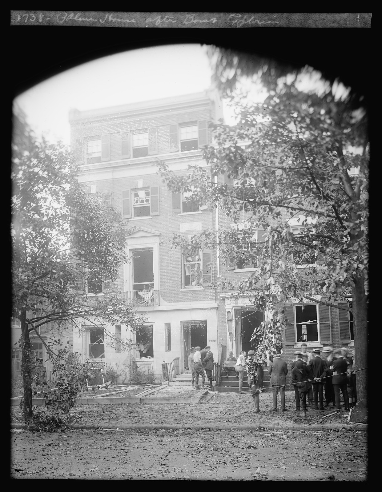 Palmer house after bomb explosion, [between 1918 and 1928] — historic photograph