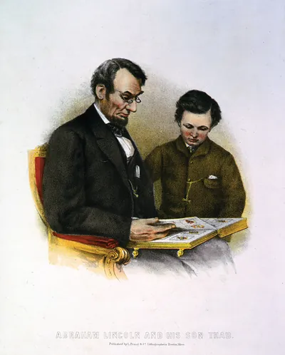 Abraham Lincoln And His Son Thad