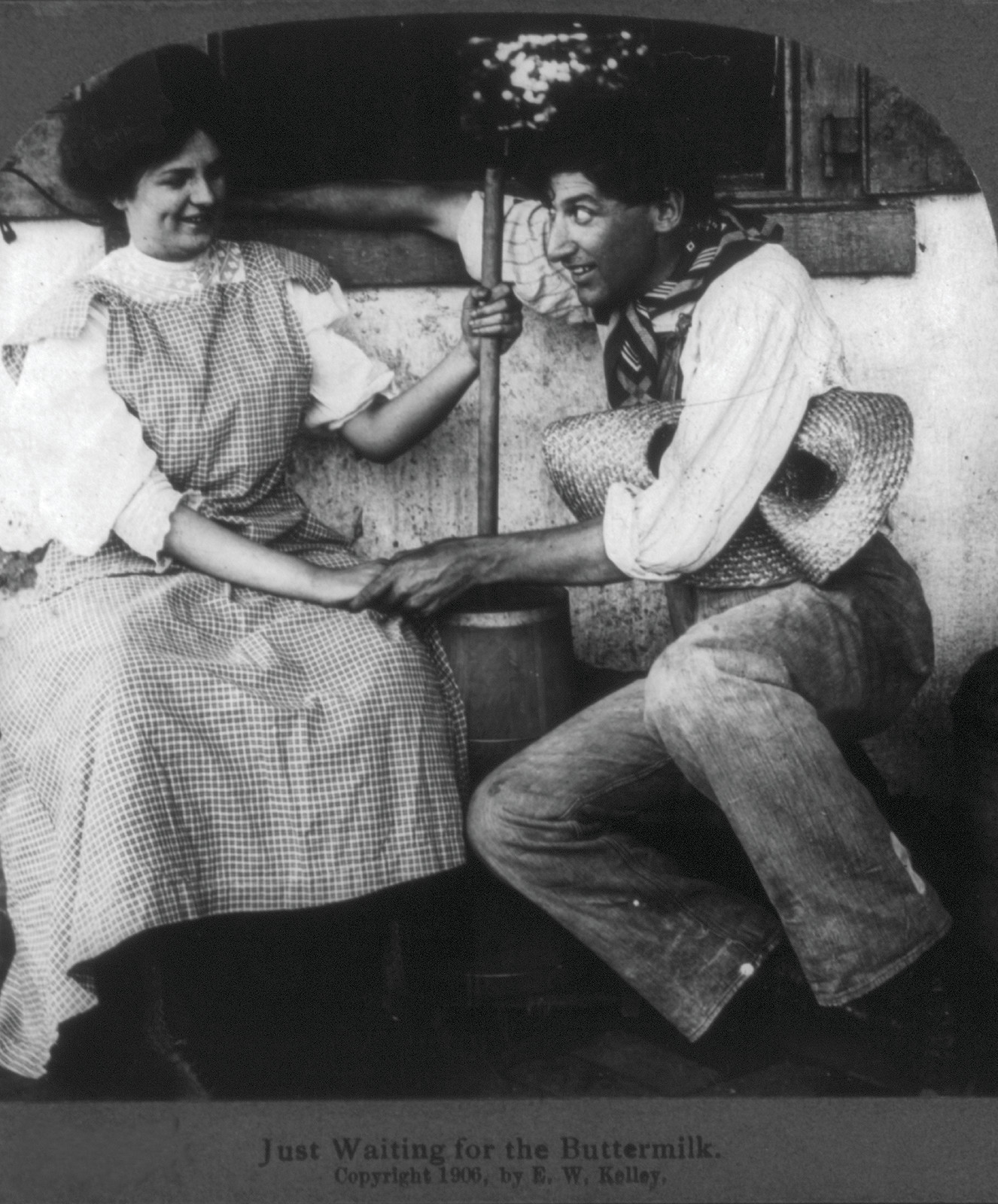 Just Waiting for the Buttermilk, 1906 — historic photograph
