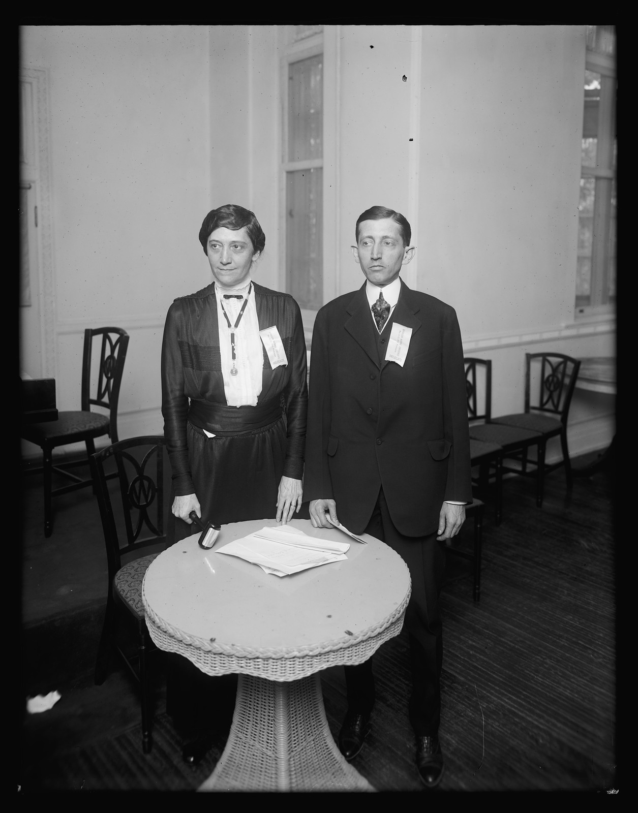 Mrs. Medill McCormick, Chairman, Republican Women's Nat. Executive Committee; Mr. Wm. Ho, [between 1910 and 1935] — historic photograph
