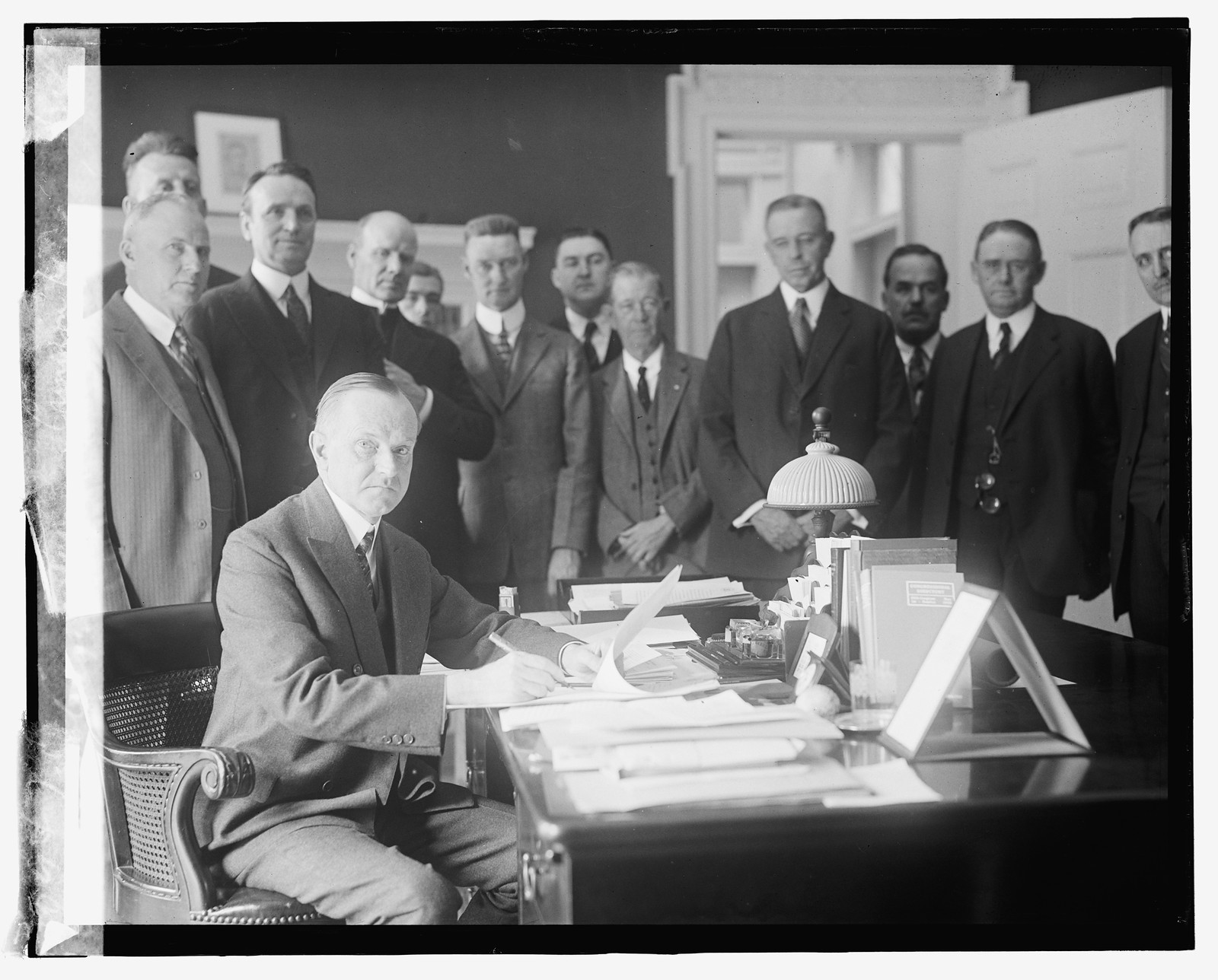 Coolidge signing Cameron bill, [1924] — historic photograph