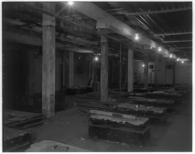 [Library of Congress interiors, 1958: East Machinery Room 2 in Jefferson Bldg., view of machinery]