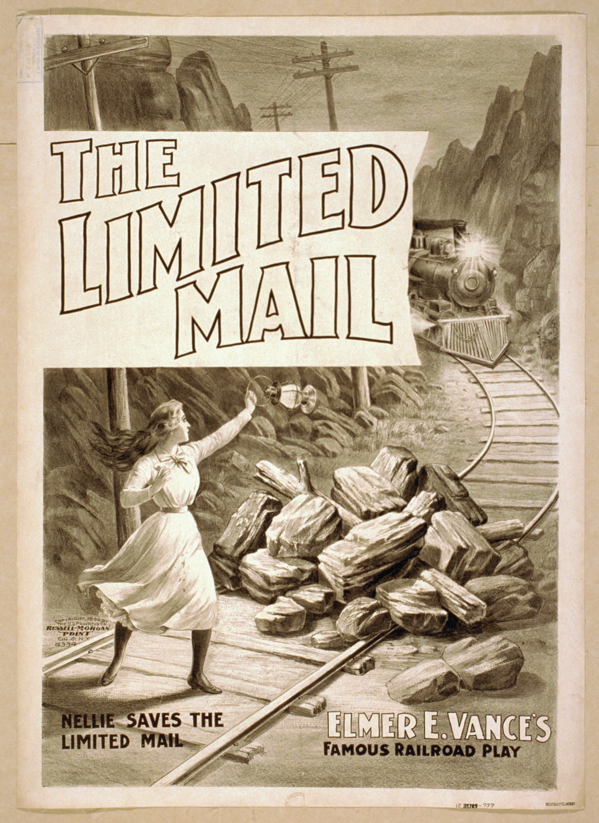 The limited mail Elmer E. Vance's famous railroad play., Cin. ; N.Y. : U.S. Printing Co., c1899. — historic image