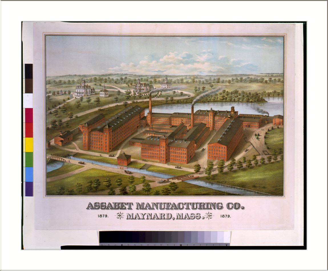Assabet Manufacturing Co., Maynard, Mass. / /C.H. Vogt, lith., Boston : Published by J.C. Hazen, [1879?] — antique lithograph