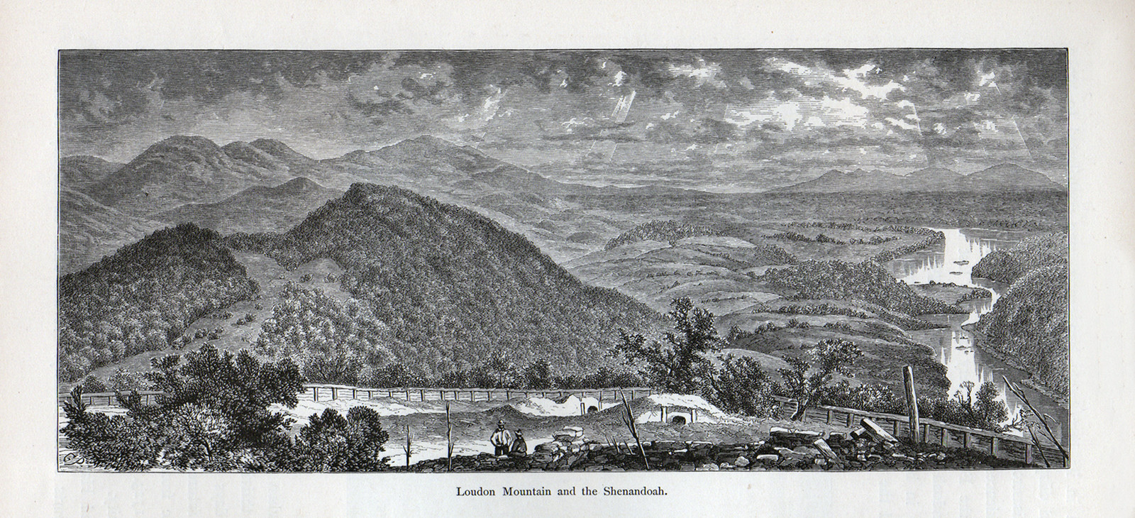 Loudon Mountain and the Shenandoah — historic image