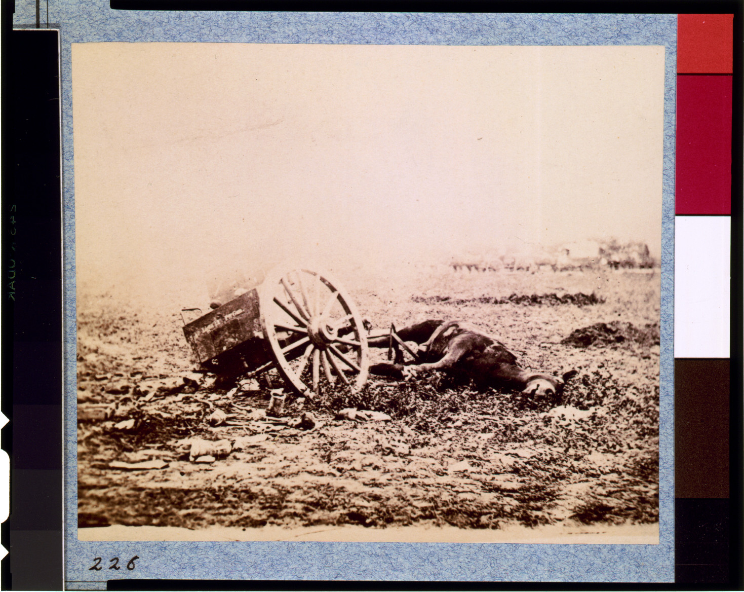 [Dead horse on battlefield, Gettysburg, Pennsylvania], [photographed 1863, printed later] — historic photograph