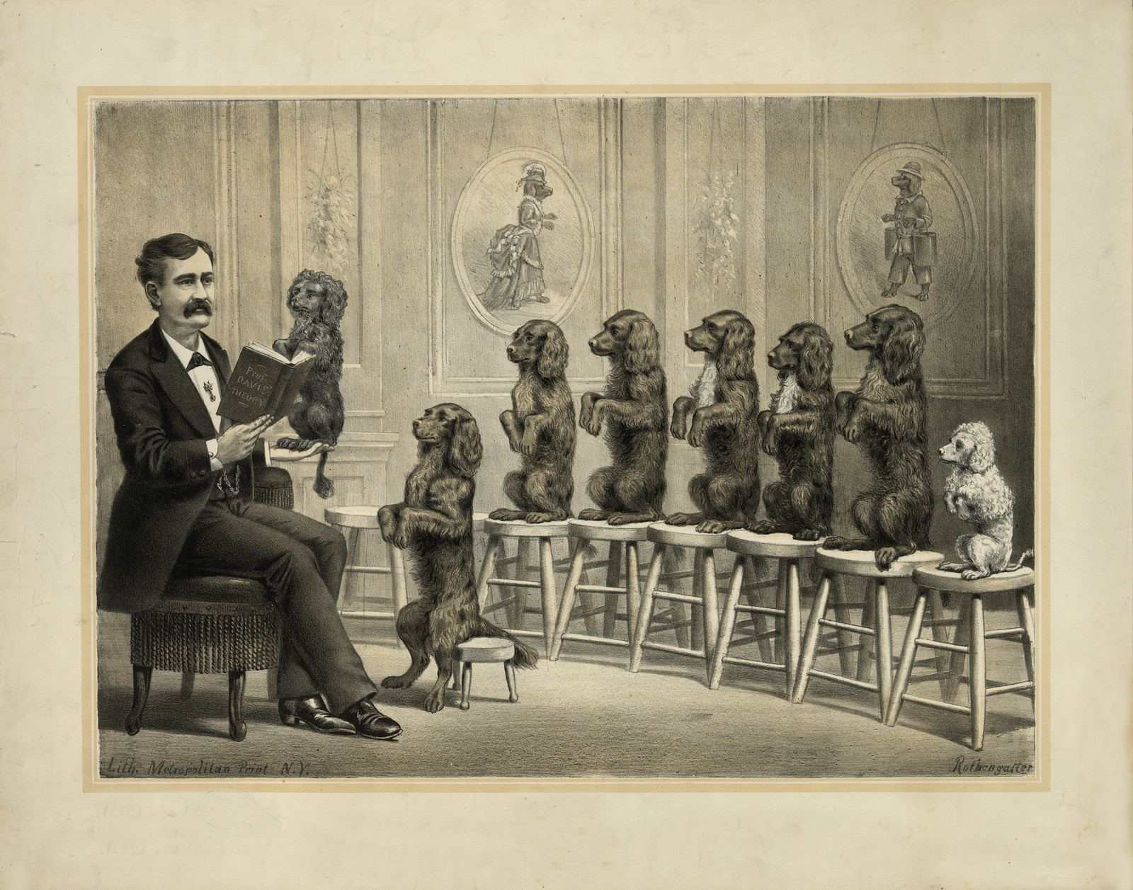[Educated dogs], 1875 — historic image