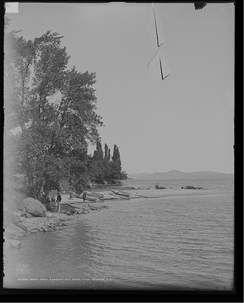 North from Sabbath Day Point, Lake George, N.Y., c1904. — historic photograph