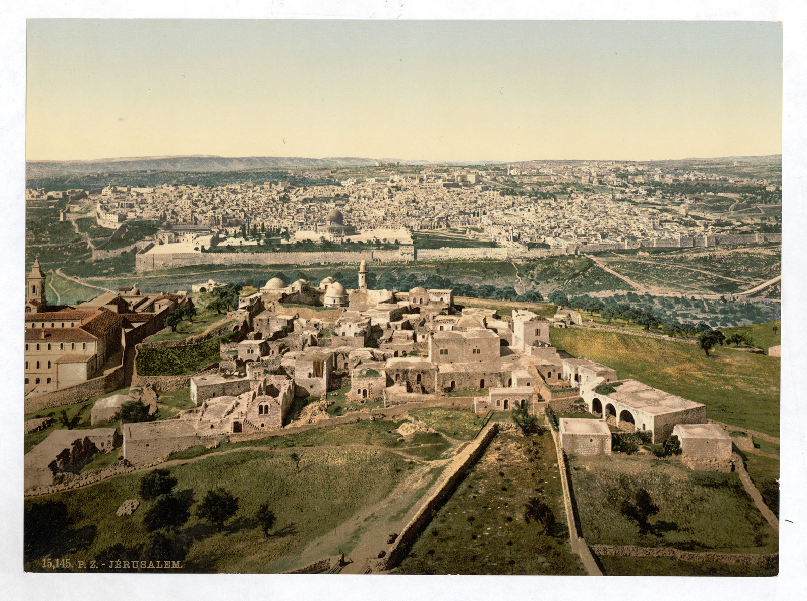 General view Jerusalem Holy Land, [between ca. 1890 and ca. 1900] — historic print