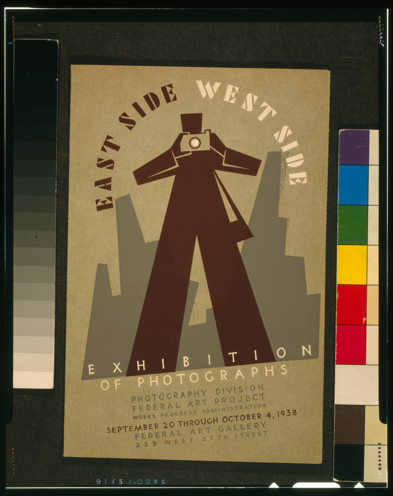 East side West side - exhibition of photographs Photography Division, Federal Art Project, Works Progress Administration, September 20 through October 4, 1938, Federal Art Gallery 125 West 57th Street., NYC : WPA Federal Art Project, 1938. — historic photograph