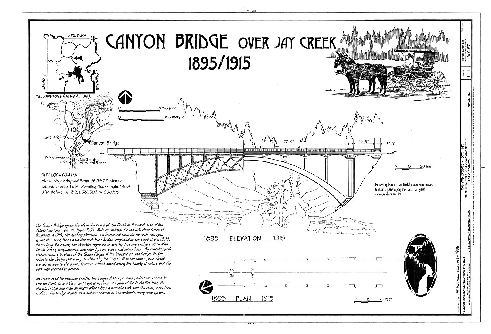 Canyon Bridge over Jay Creek, 1895/1915 — historic image