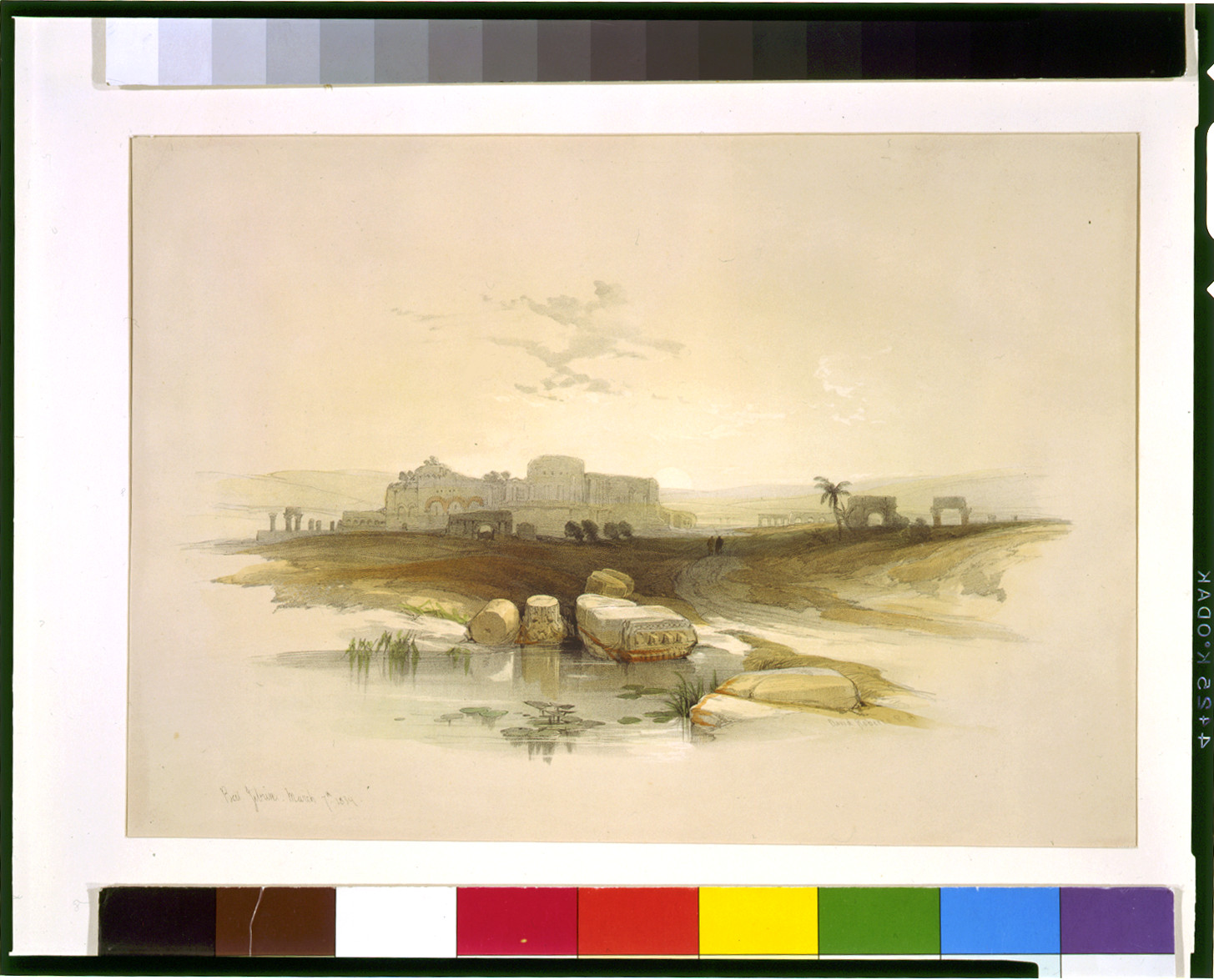Beit Jebrin March 7th 1839, [published 1843] — antique lithograph