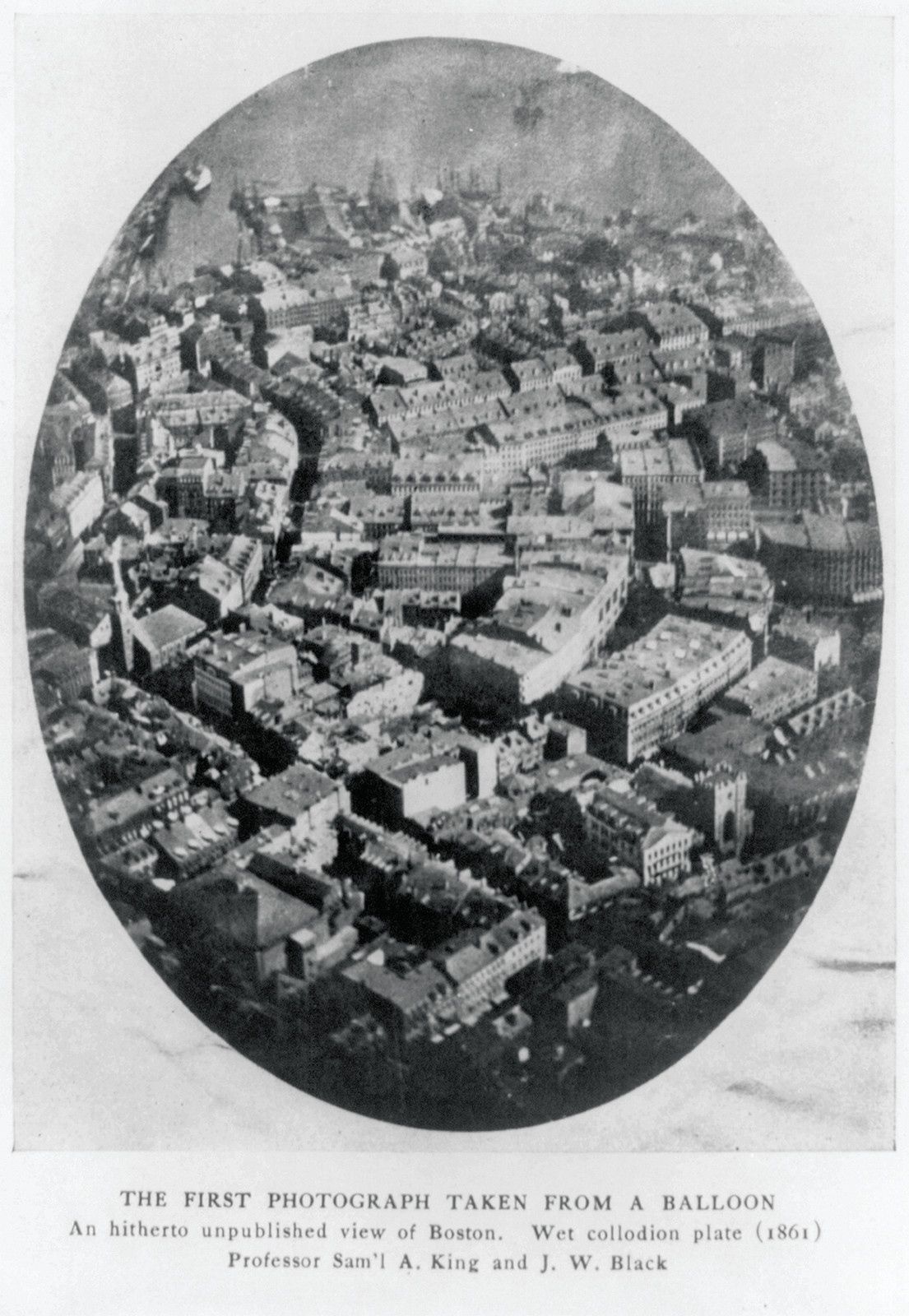 [Aerial view of Boston; first photograph taken from a balloon; 1861], 1903 — historic photograph