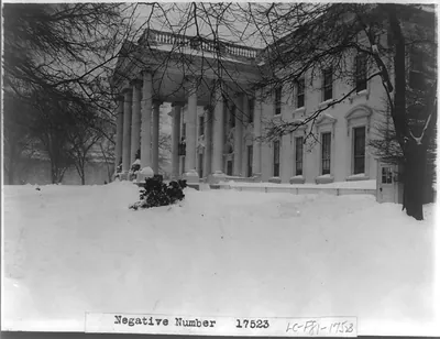 White House in winter