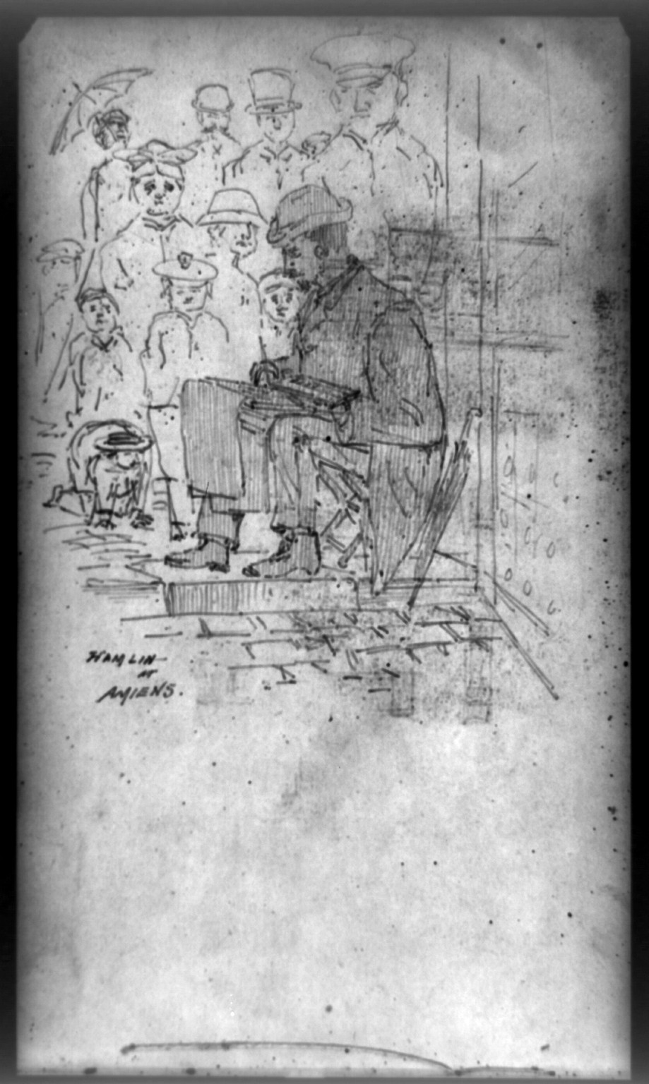 Hamlin at Amiens, 1880 — historic drawing