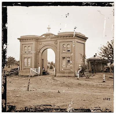 Gettysburg Pennsylvania. The cemetery gatehouse