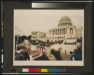[Inauguration of George Bush on the west front of the U.S. Capitol, January 20, 1989]