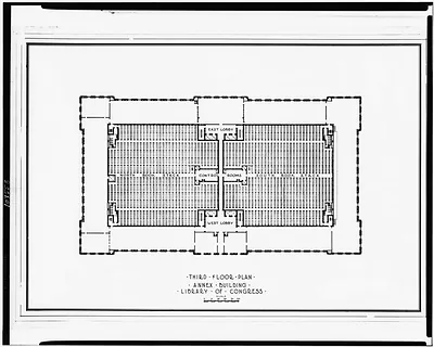 Third Floor Plan, Annex Building, Library of Congress