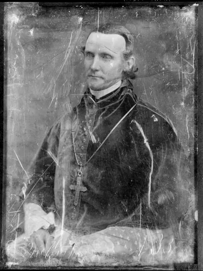 [Cardinal John McCloskey, head-and-shoulders portrait, three-quarters to the left]