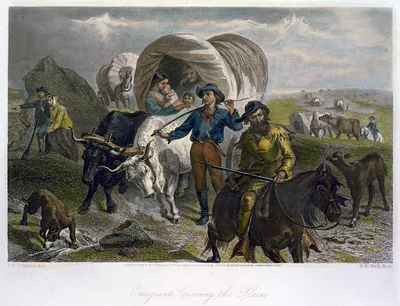 Emigrants crossing the plains / F.O.C. Darley, fecit ; H.B. Hall, Jr. sc.
