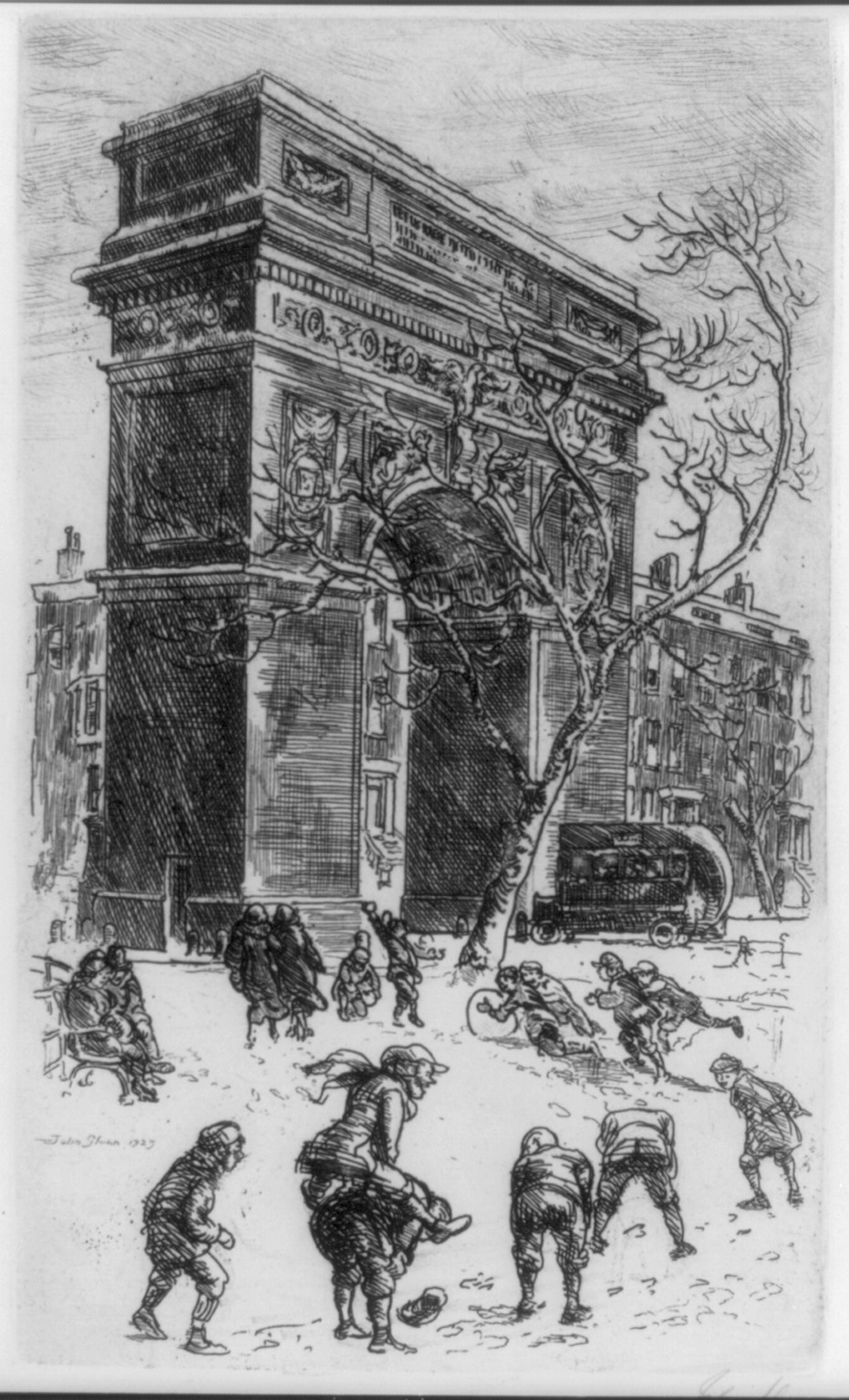 Washington Arch, 1923 — historic print