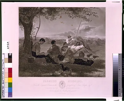 Farmers nooning, from the original picture in the possession of Iona Sturges Esqr. / painted by W.S. Mount ; engraved by Alfred Jones.