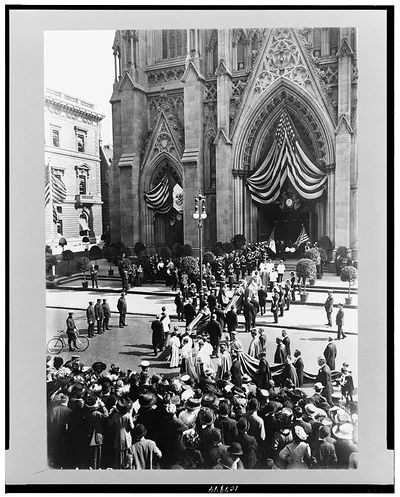 [People outside of St. Patrick's Cathedral, during consecration services, New York City]