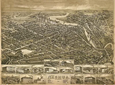 NH Nashua 1883 MAP
