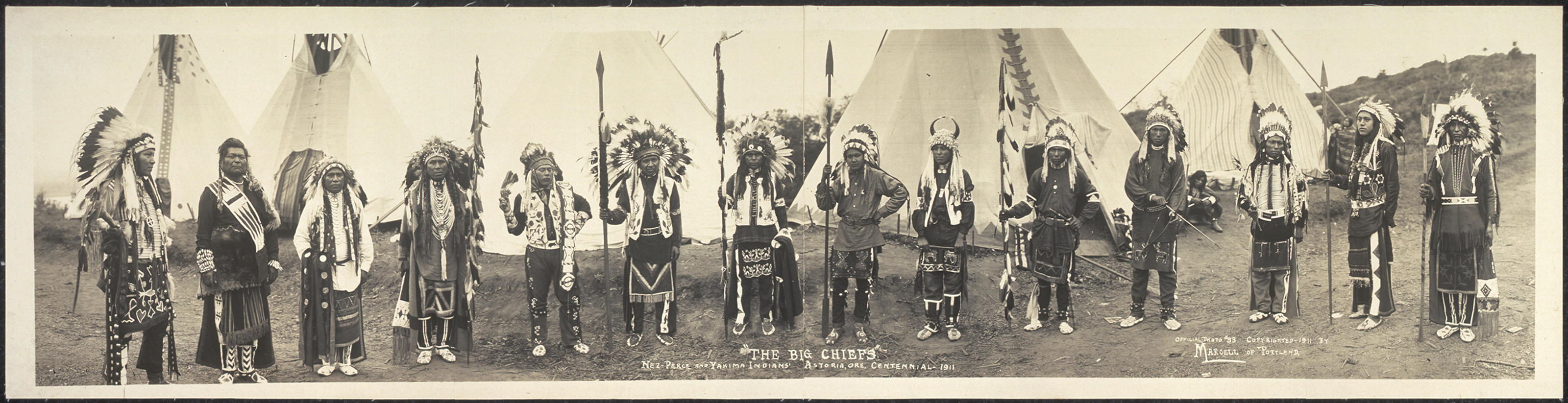 Nez-Perce - Yakima Indians, Astoria, Oregon, 1911, 1911 — historic image