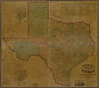 Fixed Dark - Presslers map of the state of Texas, Texas