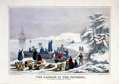 The Landing of the Pilgrims on Plymouth Rock, 1620