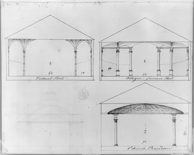[Four churches. Sections]
