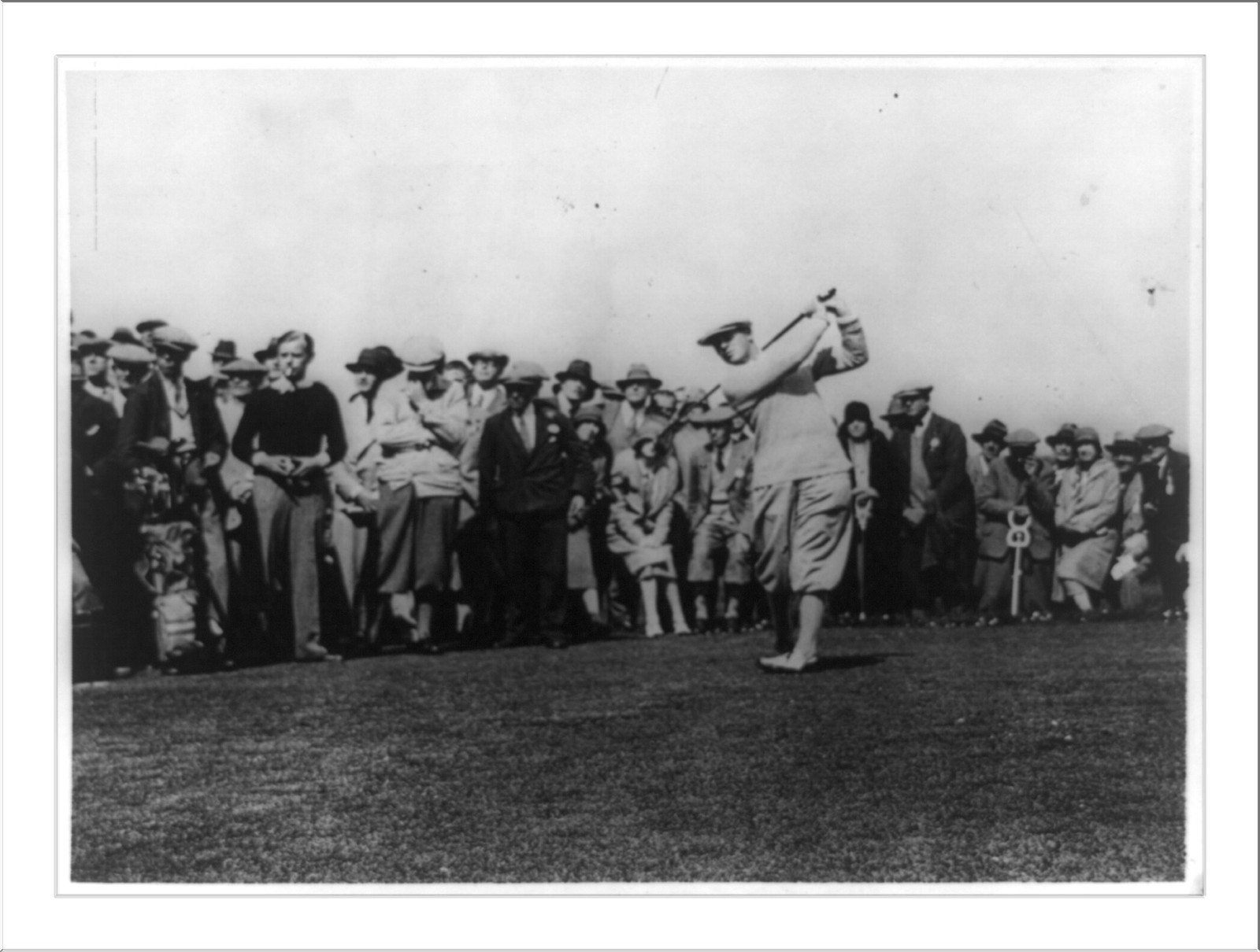 World's outstanding golfer Bobby Jones, captain of U.S. Walker Cup, leads mates to victory over British, [between 1920 and 1940] — historic photograph