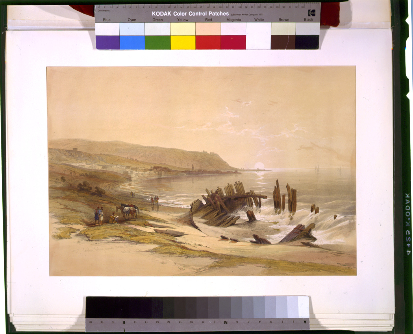 Caiphas looking towards Mount Carmel April 24th 1839, [published 1843] — antique lithograph