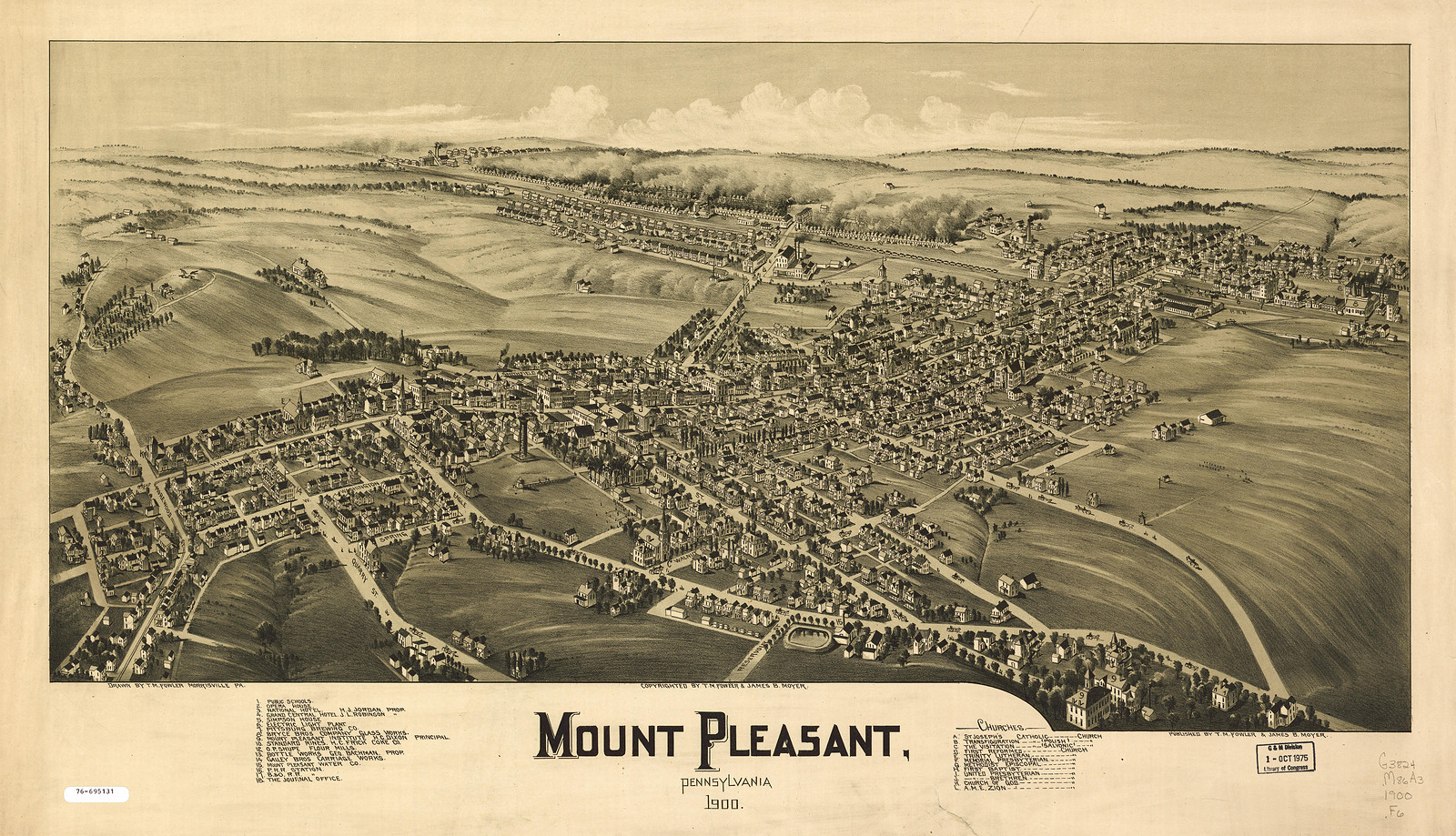 Mount Pleasant, Pennsylvania, 1900, 1900 — antique map