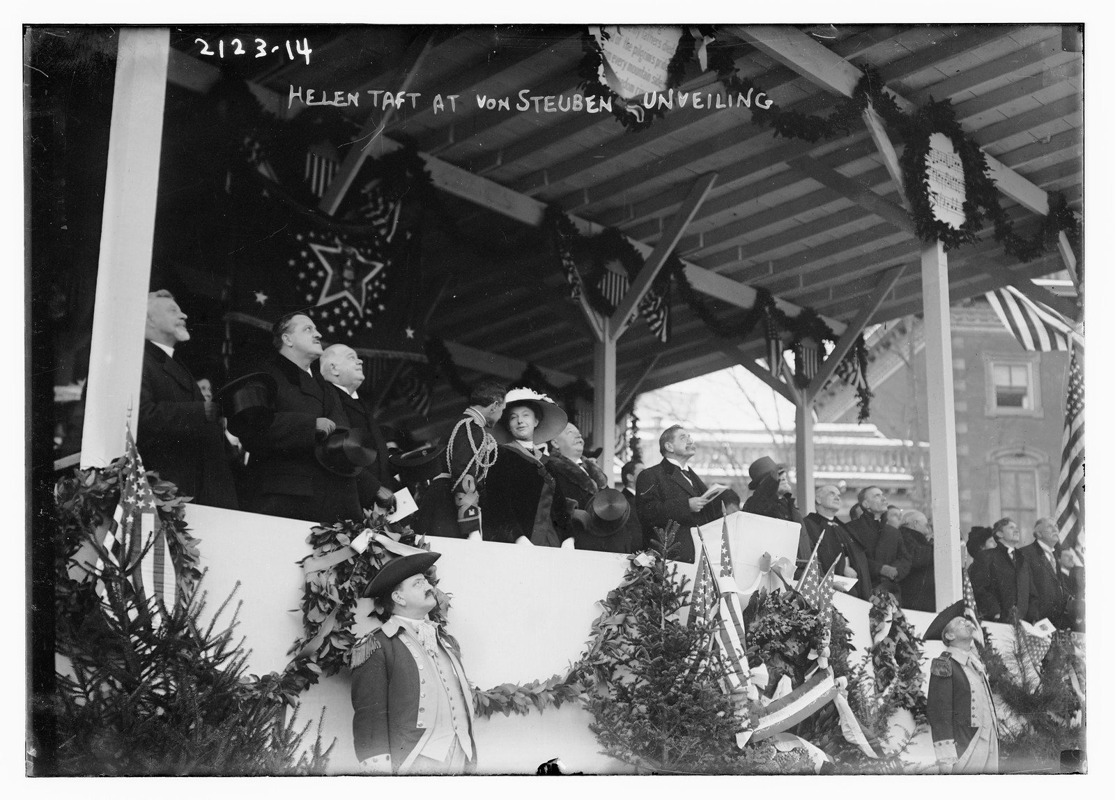 Helen Taft at von Steuben unveiling, n/a — historic photograph