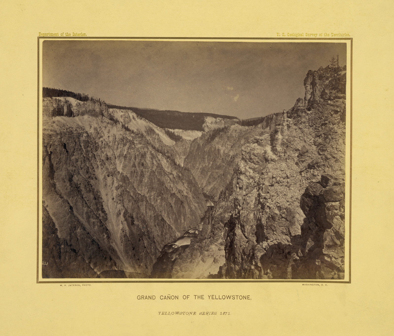 Grand Canon of the Yellowstone, Yellowstone Series 1871 — historic image