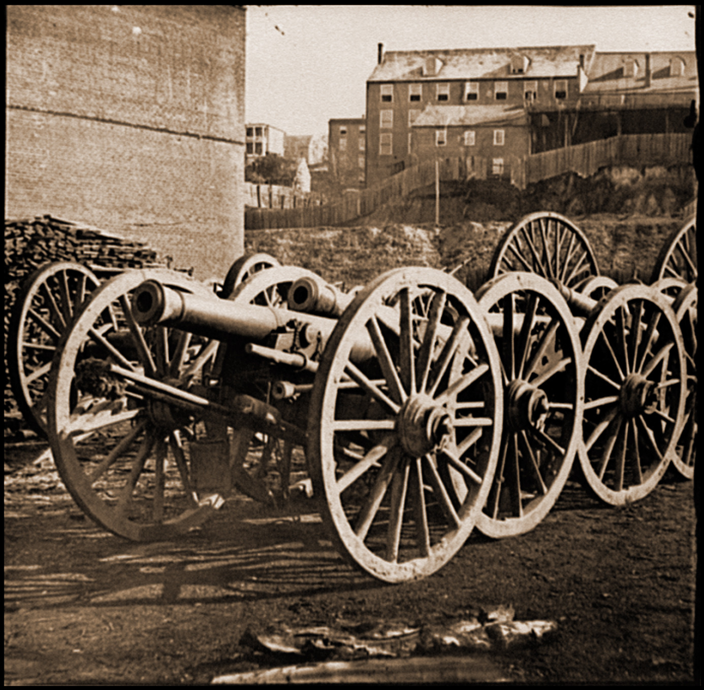 Unknown location. 6-pdr. field gun model 1841, 1860 — historic photograph
