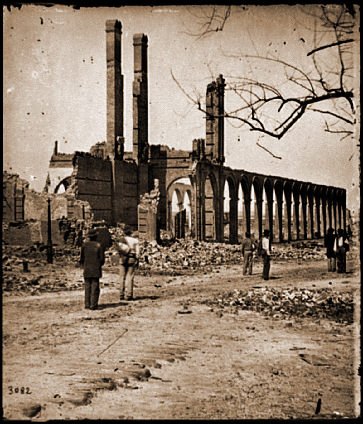 Charleston S.C. Ruins of the North Eastern Railroad depot, 1865 — historic photograph