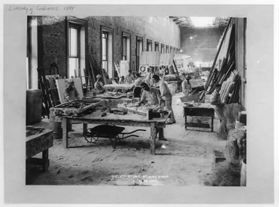[D.C.-Wash.-Library of Congress - official construction photos: N.C. 2nd story stucco shop, July 19, 1894]